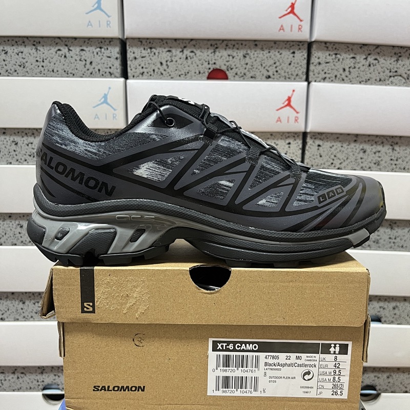 Salomon XT-6 Black Gray Sneakers