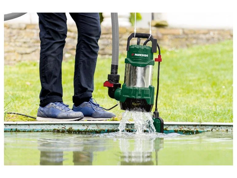 Submersible Dirty Water Pump + Expandable Garden Hose