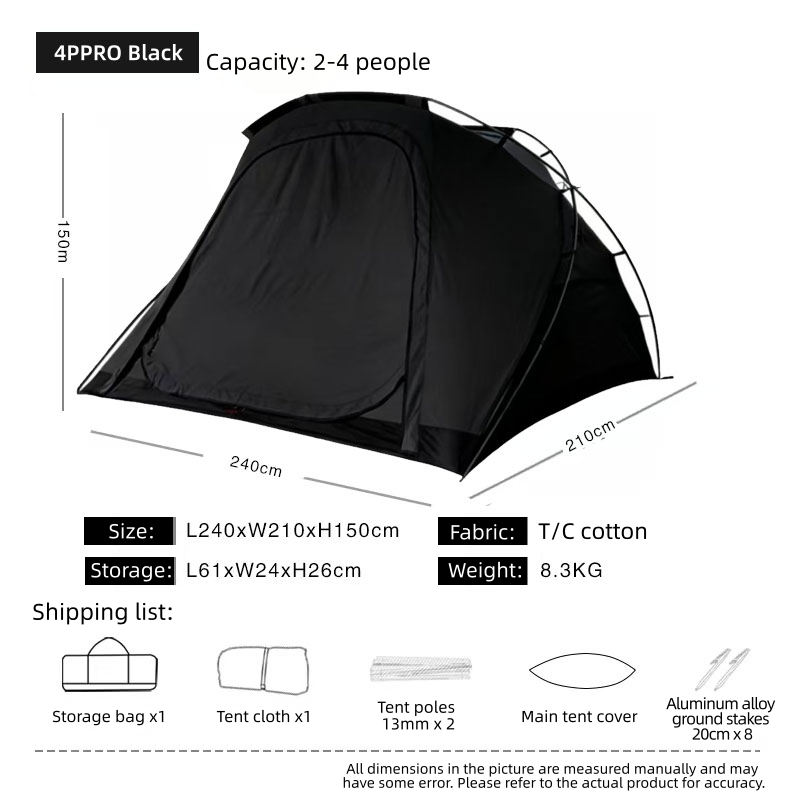 BLACK DRAGON 4Ppro Cotton Fabric Tent