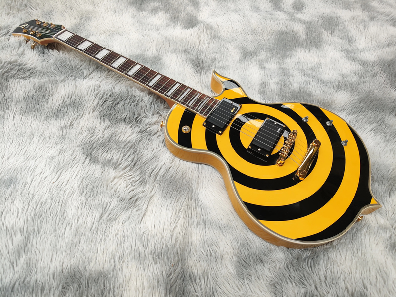 Top Wylde Audio Odin Grail Zakk Metallic Blue Bullseye Electric-Guitarr 6 Strings