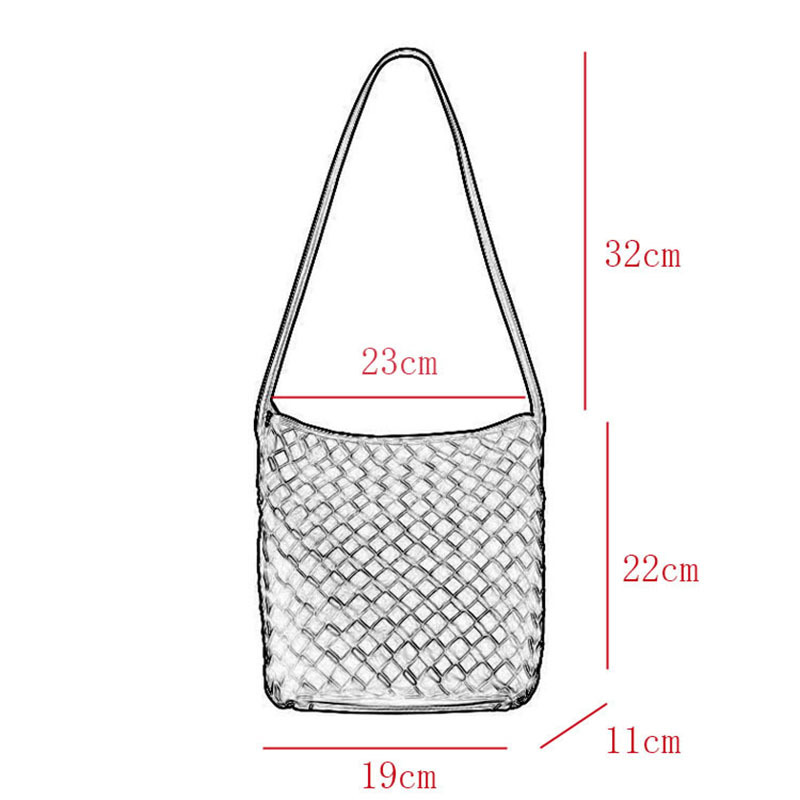 Handwoven Leather Bucket Tote
