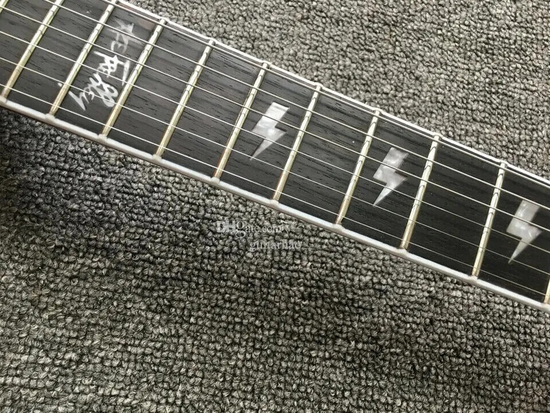 Handcrafted Electric Guitar Featuring 3 Picks& Unique Tiger Flame Top 6 strings