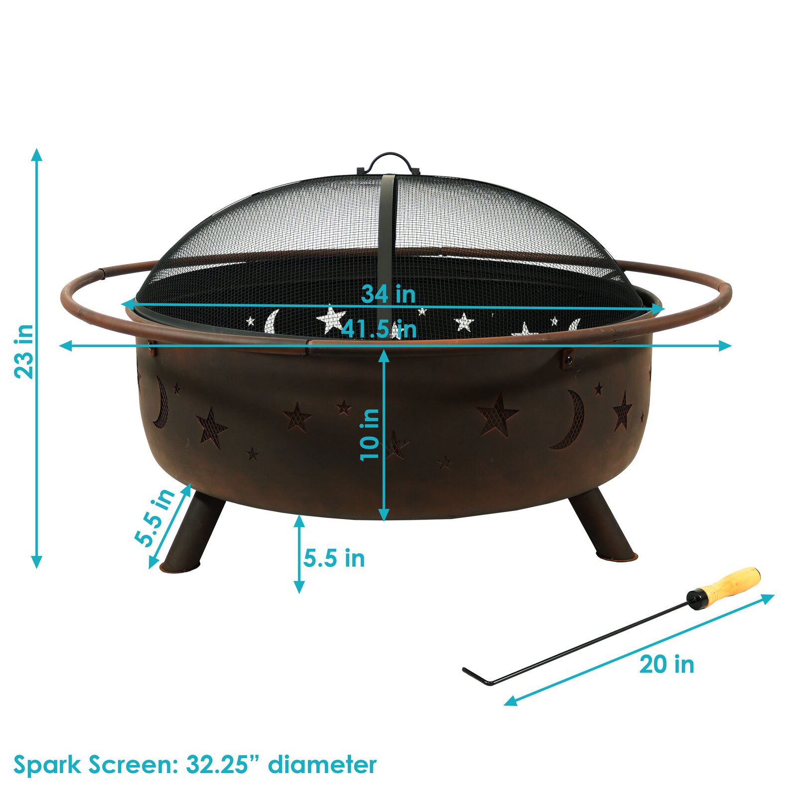 Gustafson 23'' H x 42'' W Steel Wood Burning Fire Pit