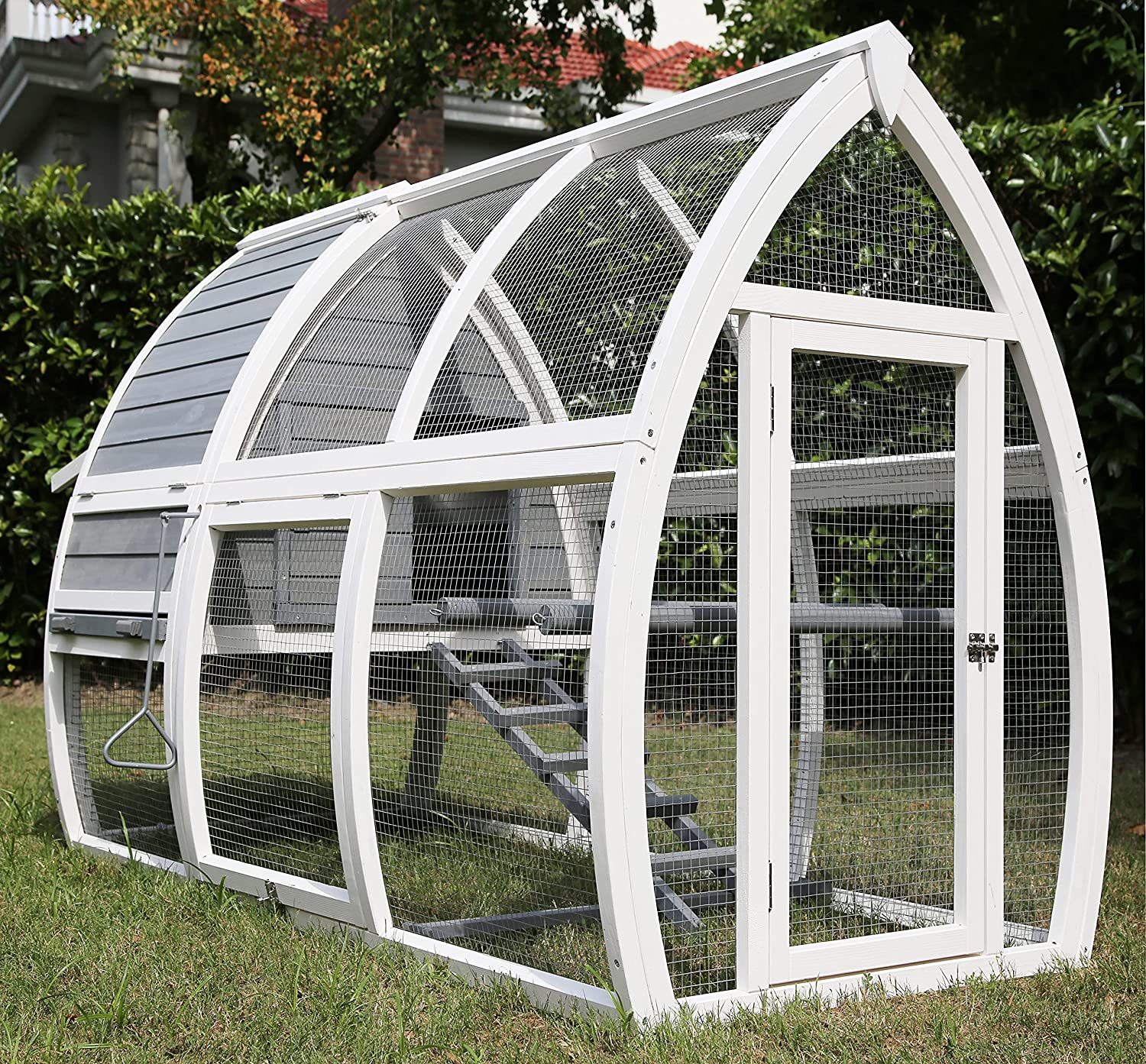 Chicken Coop Chickn House with Sliding Tray & Opening Roof