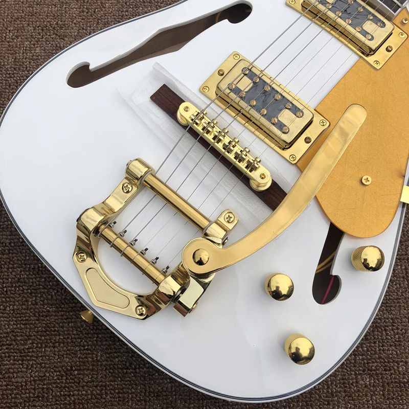 High Quality Electric Guitar, Rosewoodd Fingerboard, Gold Hardware, Jazz Hollow Body