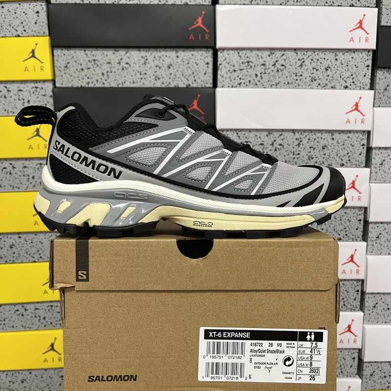 Salomon XT-6 Gray Black Sneakers