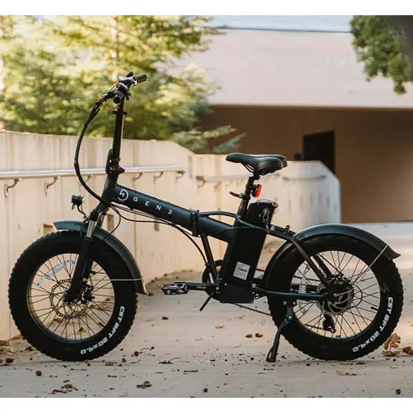 Three-slot foldable electric bike