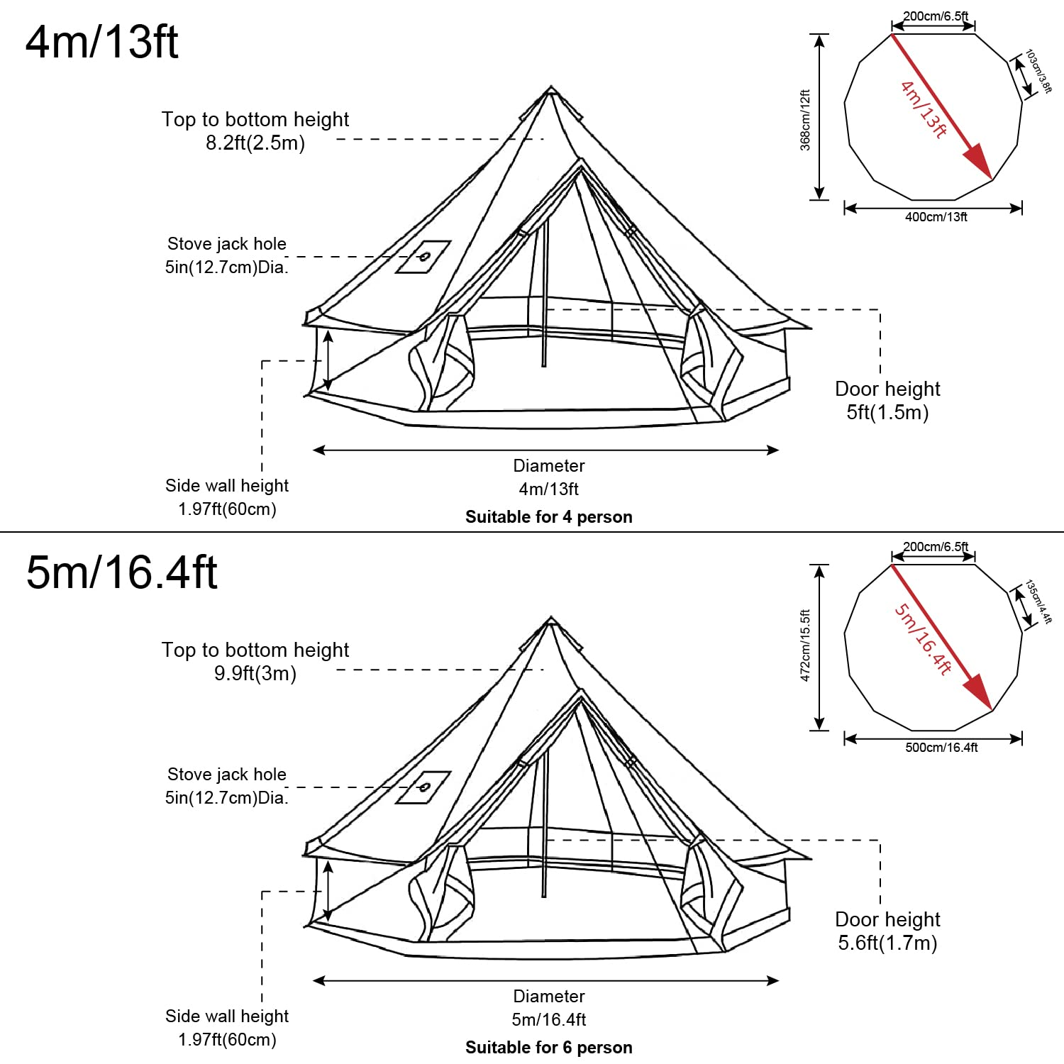 Breathable 100% Cotton Canvas Bell Tent