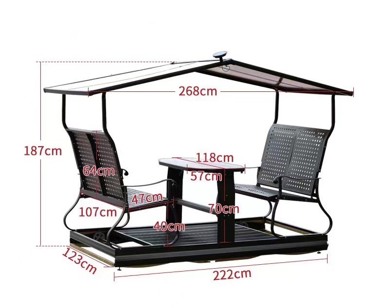 Outdoor Iron Hanging Chair Balcony Leisure Swing Chair