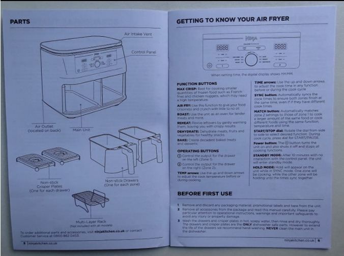 Ninja Foodi Max [AF400UK] 2-drawer