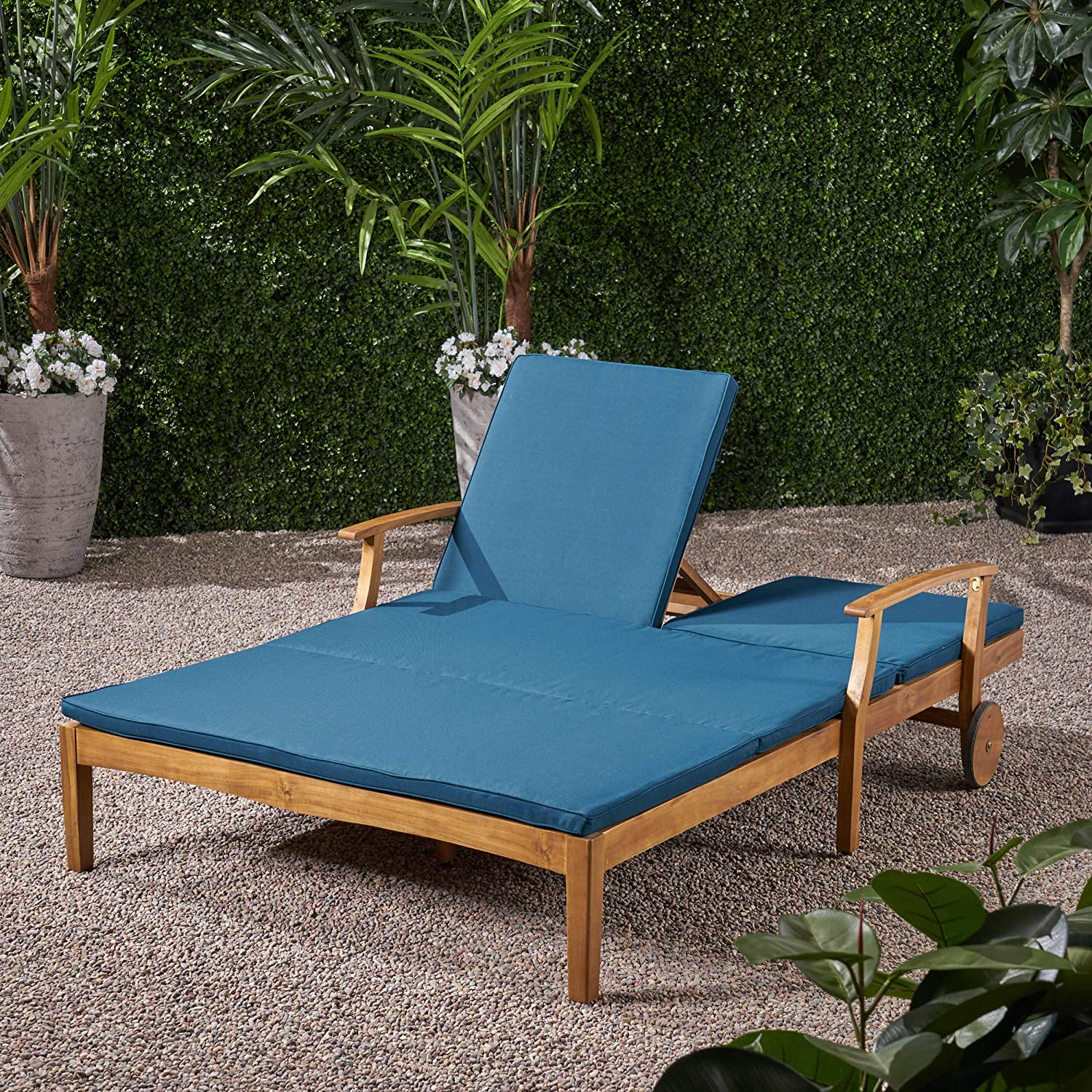Samantha Double Chaise Lounge for Yard & Patio
