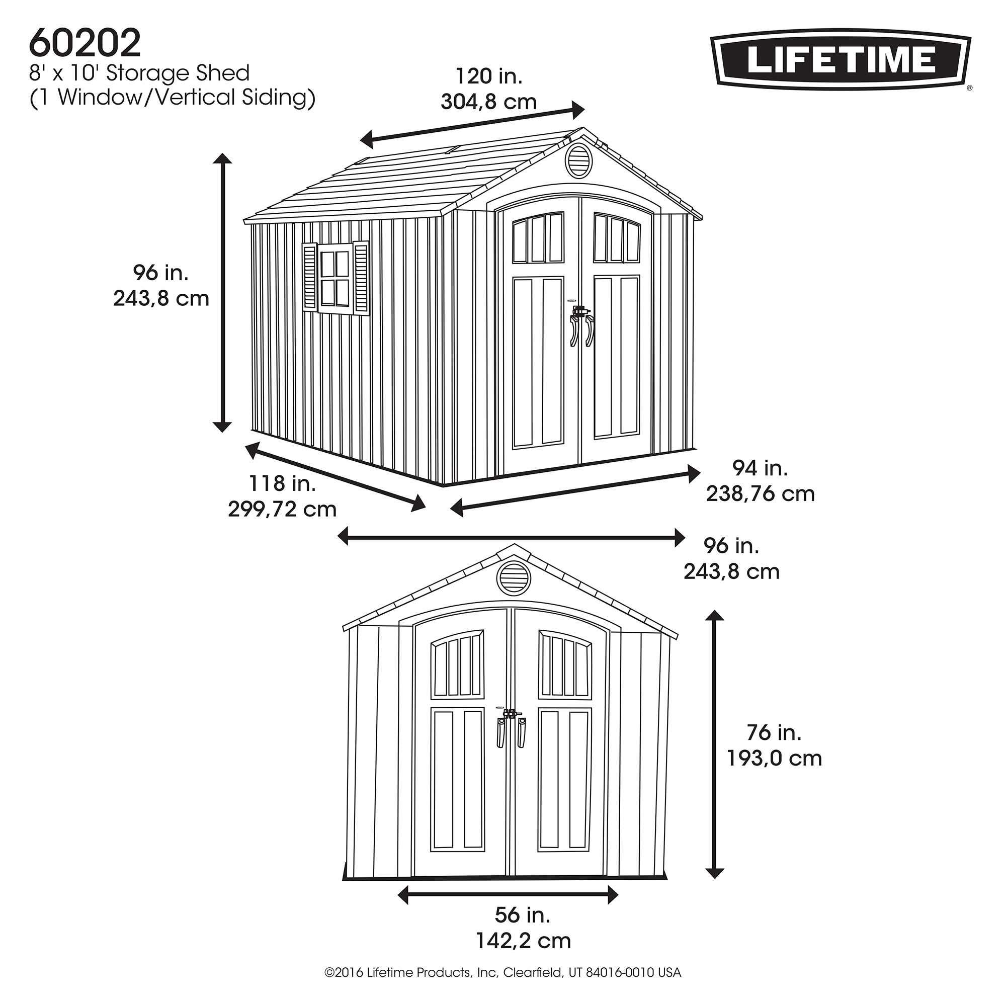 Lifetime 8x10 ft Storage Shed