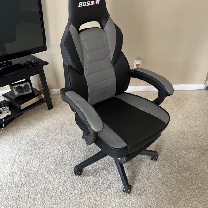 Racing Style Large Size High-Back PU Leather Gaming Chair