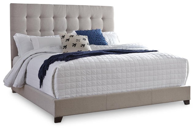 Dolante Upholstered Bed with Square Button Tufting