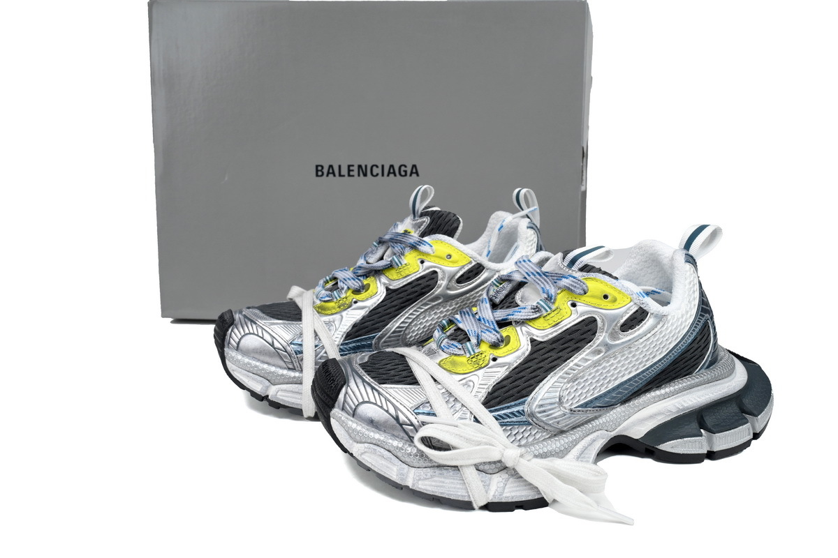 Balenciaga White Silver Black Blue 734731 W3XL5 9047