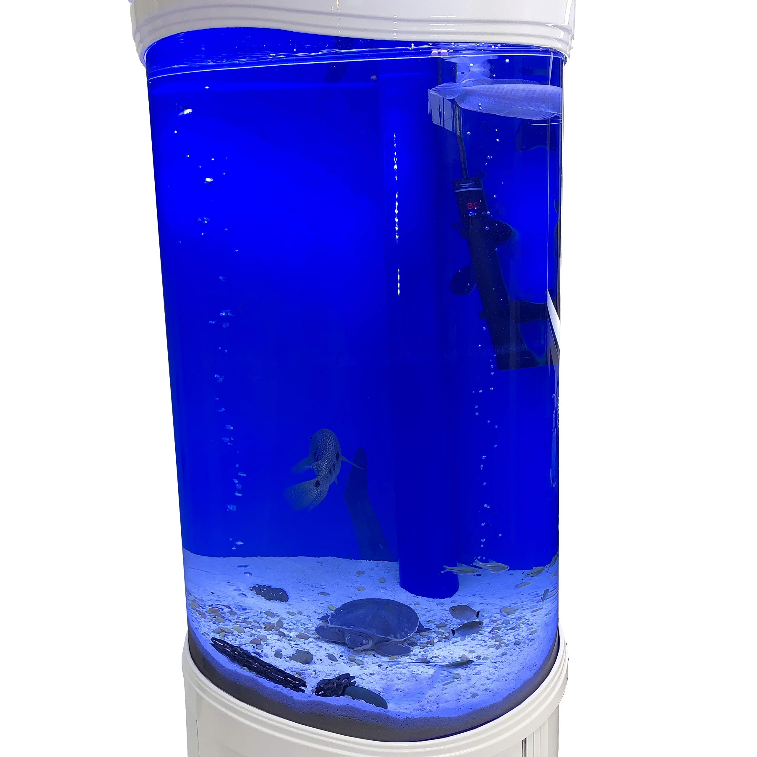 Aqualic 360 Acrylic Aquarium Cylinder Fish Tank 70 Gallons w/