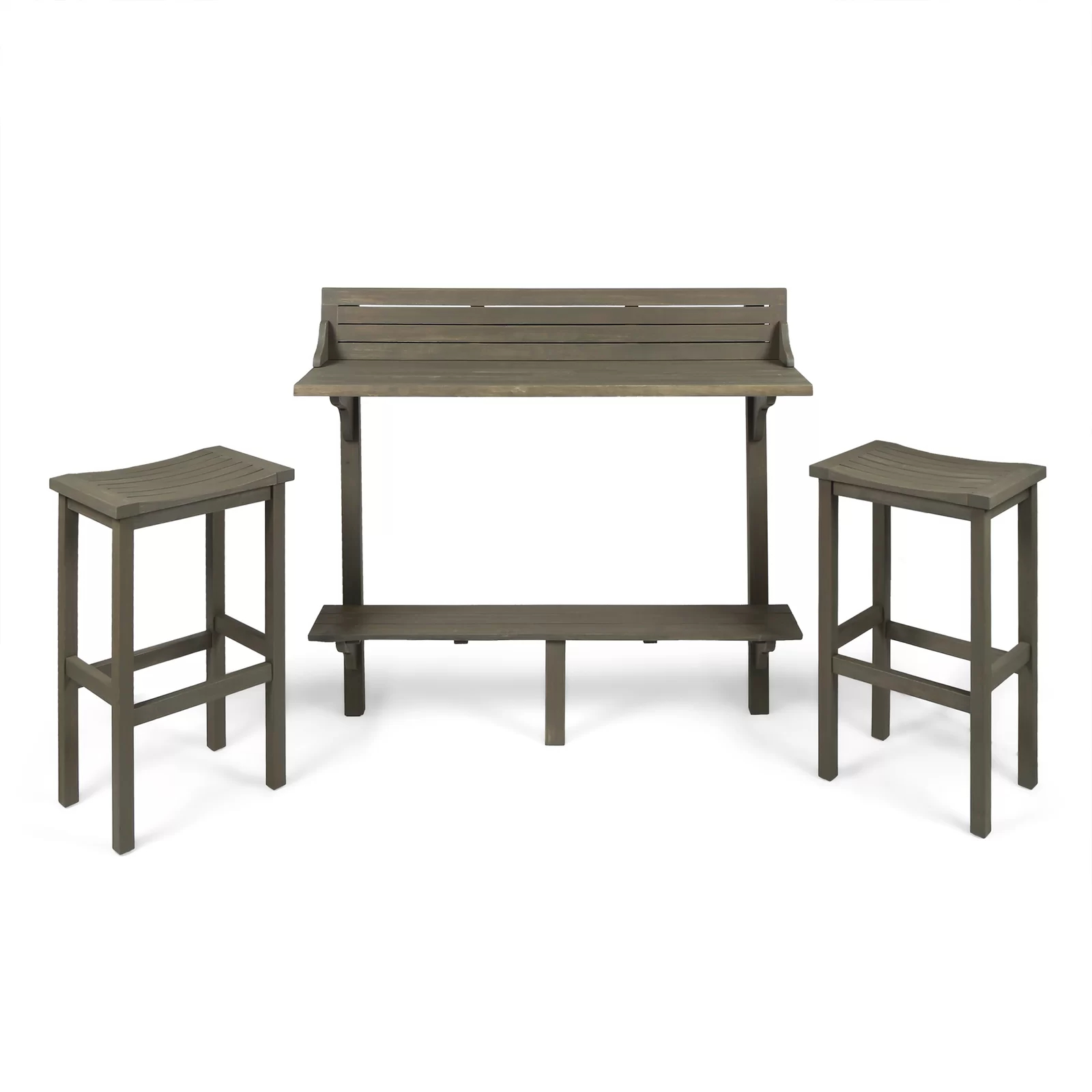Bushnell Bar Set with Solid Wood Outer Material