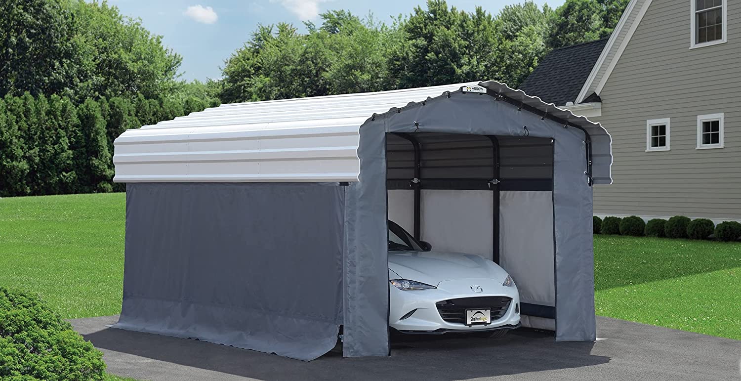 10' x 15' x 7' 29-Gauge Carport with Galvanized Steel Roof