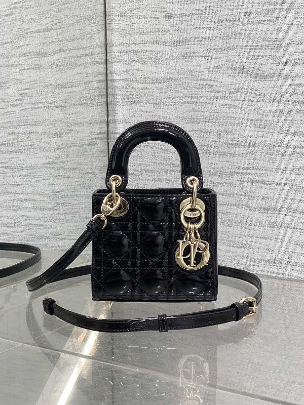 Dior Lady Mini Black Cannage Bag