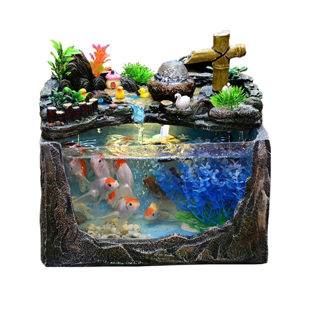 Fishbowl Rockery & Water Creative Small Tank Living Room Family
