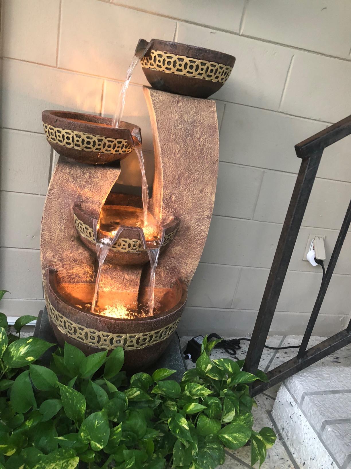 Four Bowl Floor Water Fountain 41