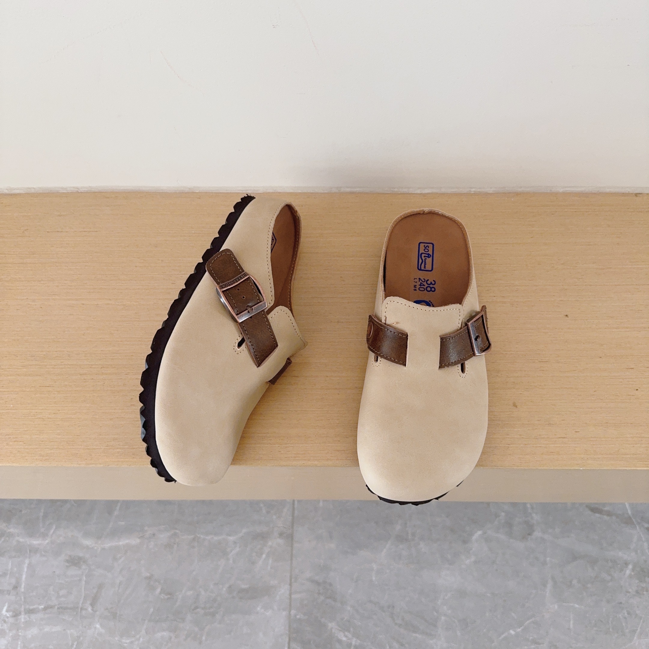 Color-Block Birken-Style Clogs