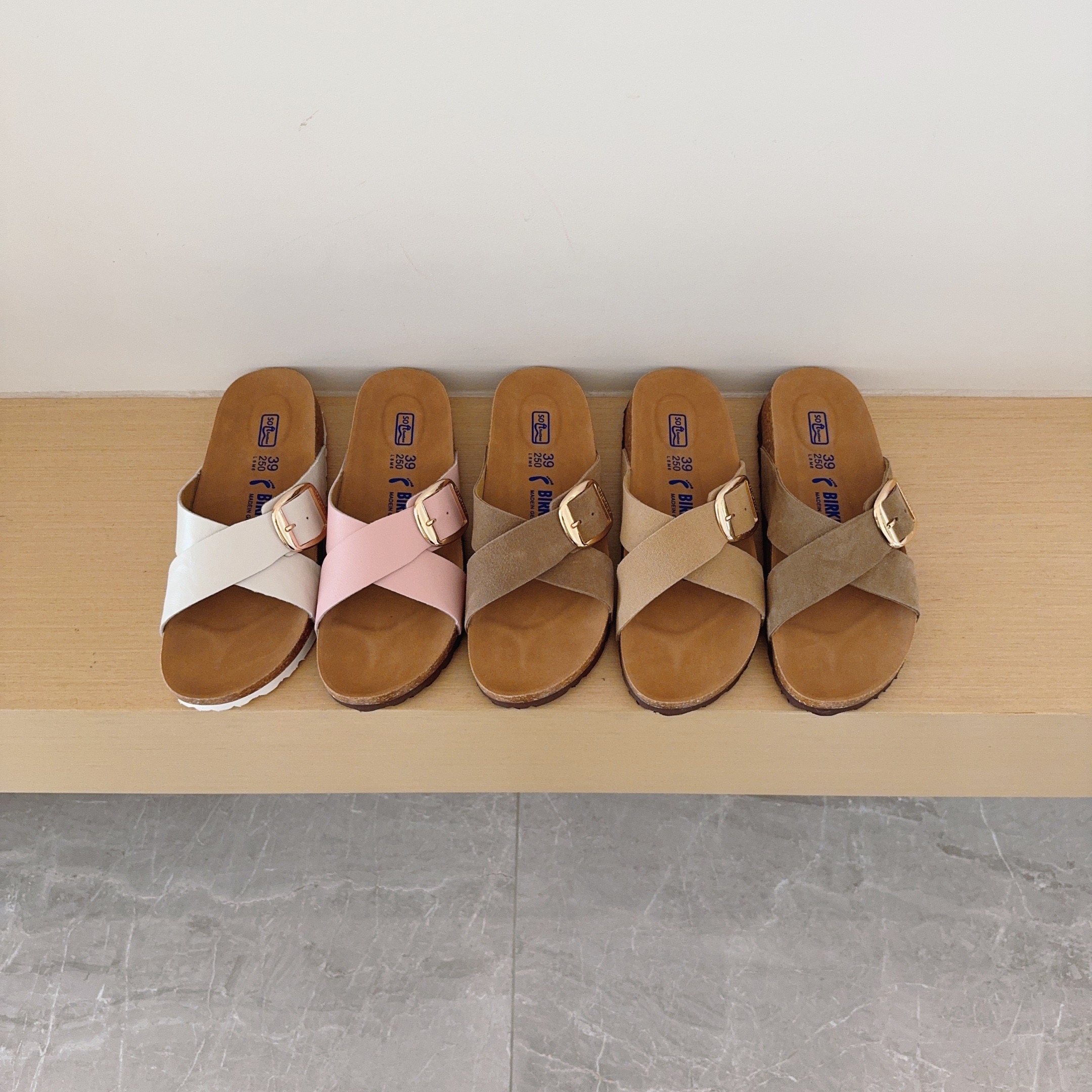 Birken-Style Cross-Strap Sandals