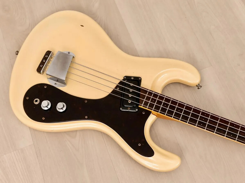 Mosrite Ventues 64 Vintage Reissue Pearl White Electric Bass Guitar 4 Strings