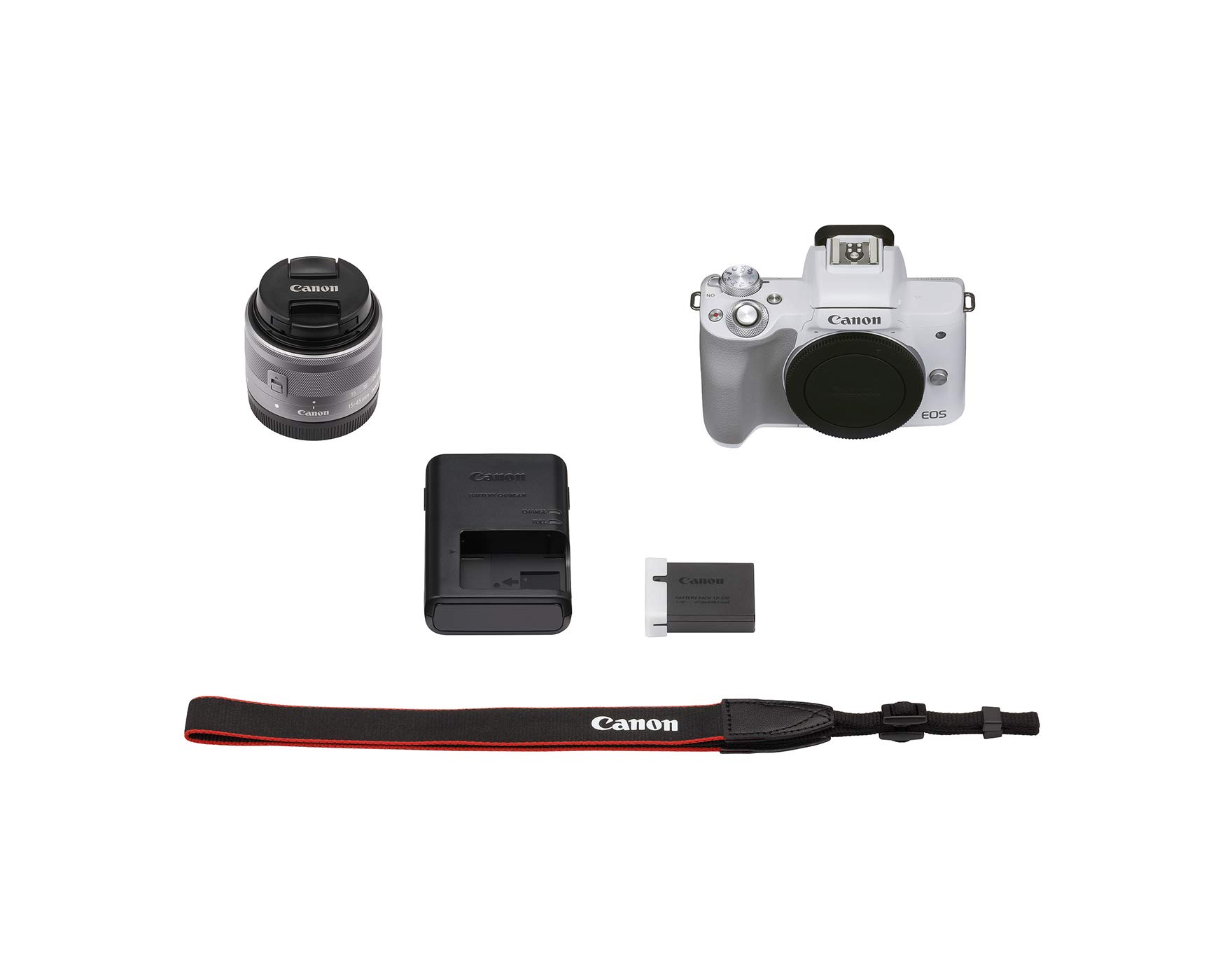Canon EOS M50 Mark II + EF-M 15-45mm is STM Kit White