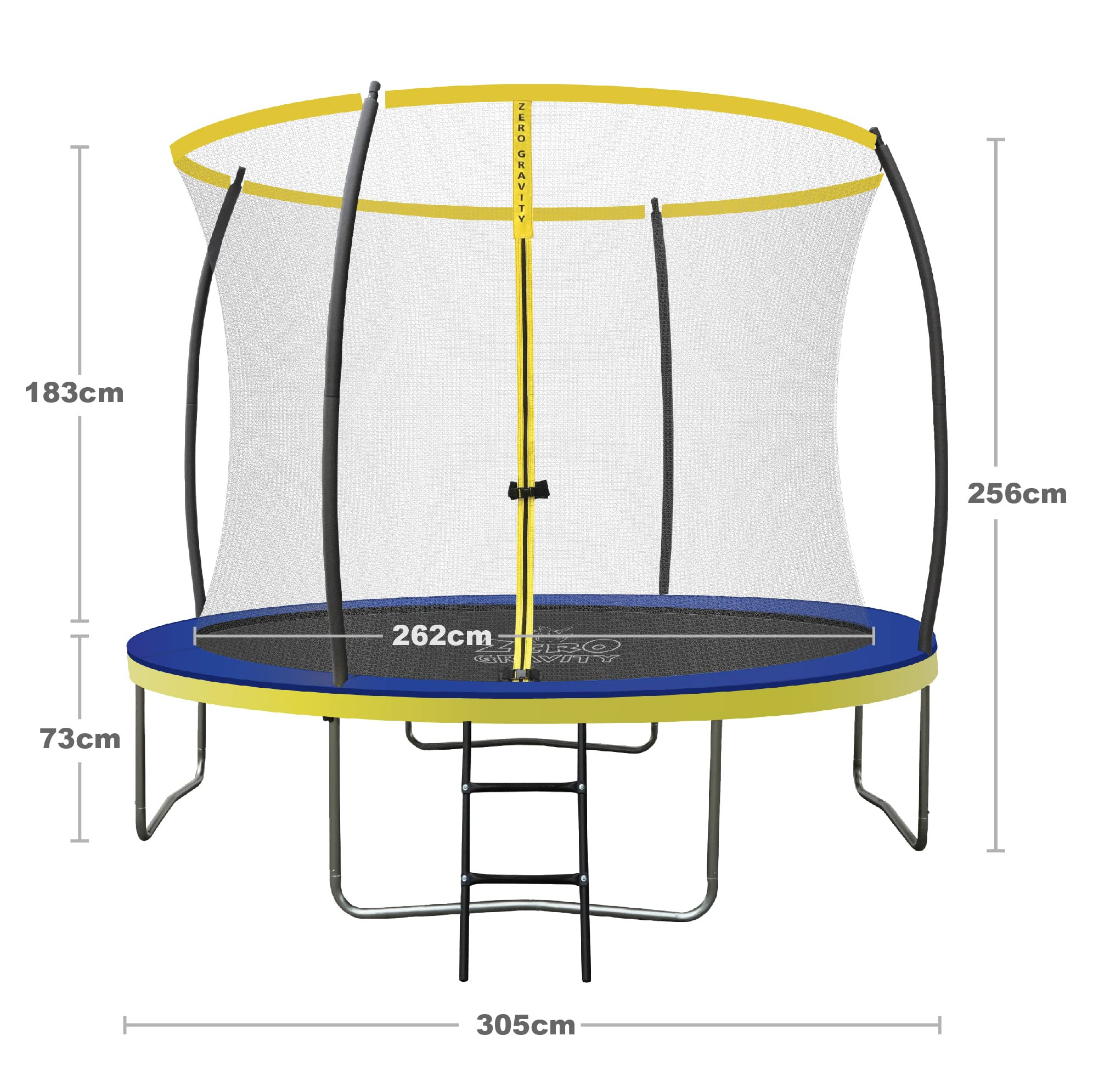 Ultima 4 High Spec Trampoline with Safety Enclosure Netting and