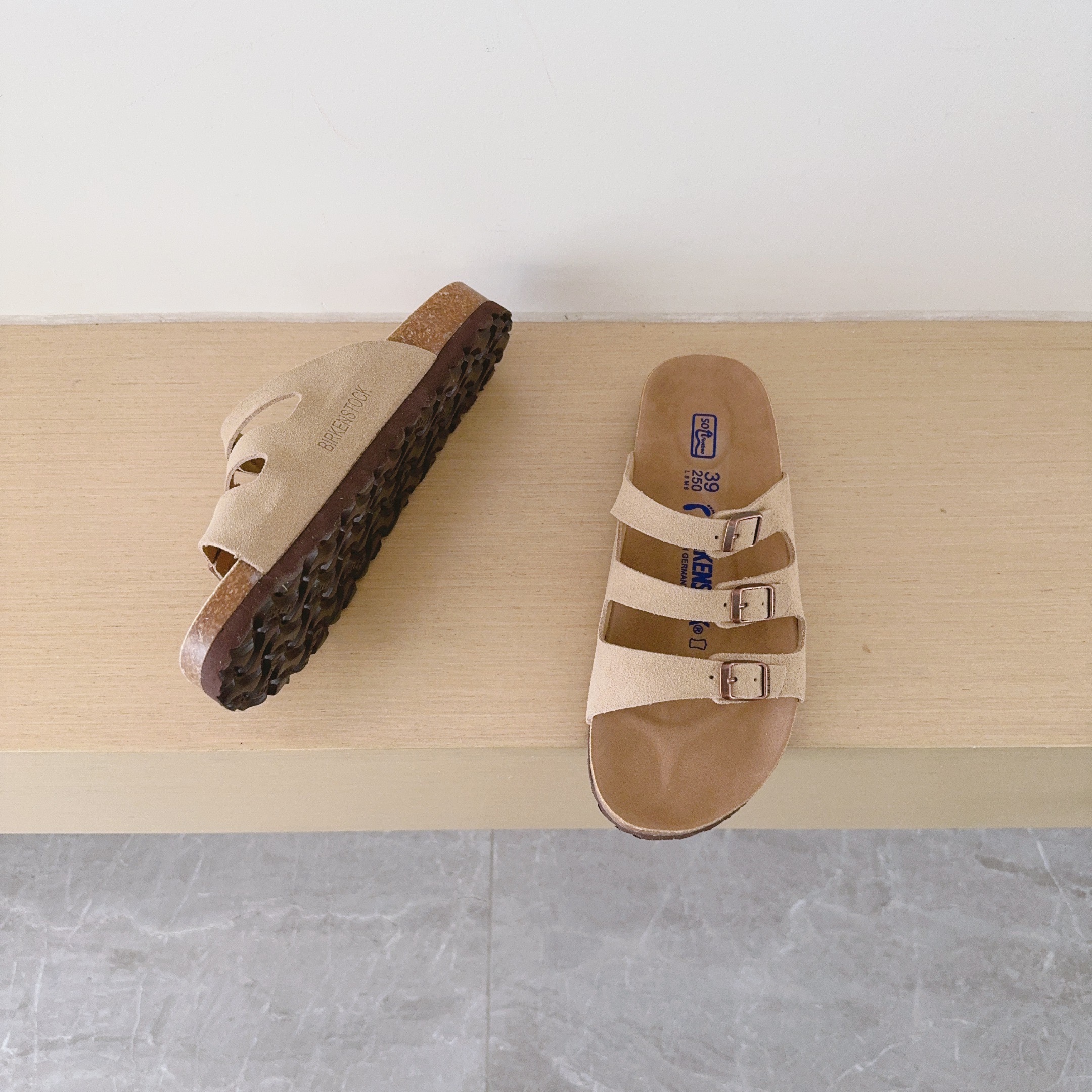 Birken-Style Three-Strap Sandals