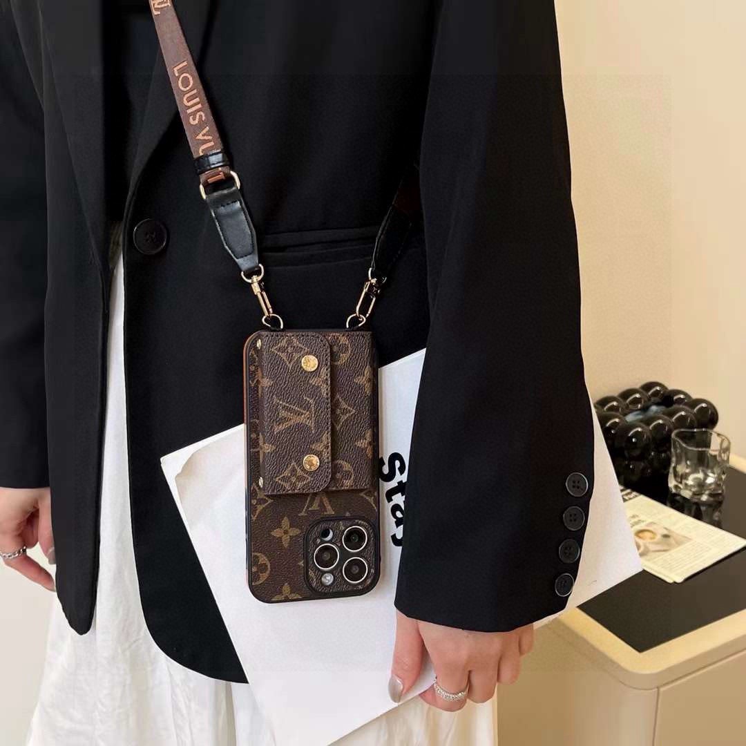 LV Classic Monogram Crossbody Card Holder Phone Case