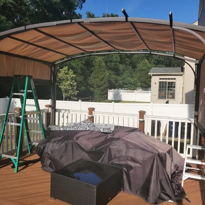 Meadow 11 Ft. W x 9.4 Ft. D Metal Pergola with Canopy