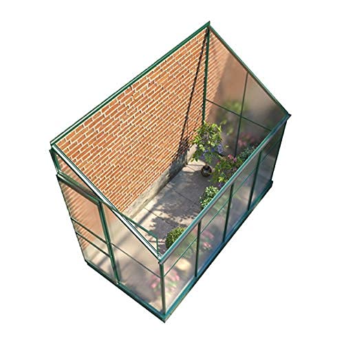 Polycarbonate Aluminium Metal Frame Lean-To Greenhouse Green