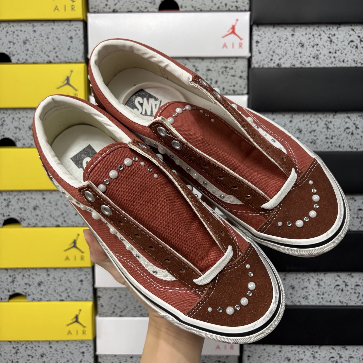 Vans Skool Brick Red Vintage Pearl