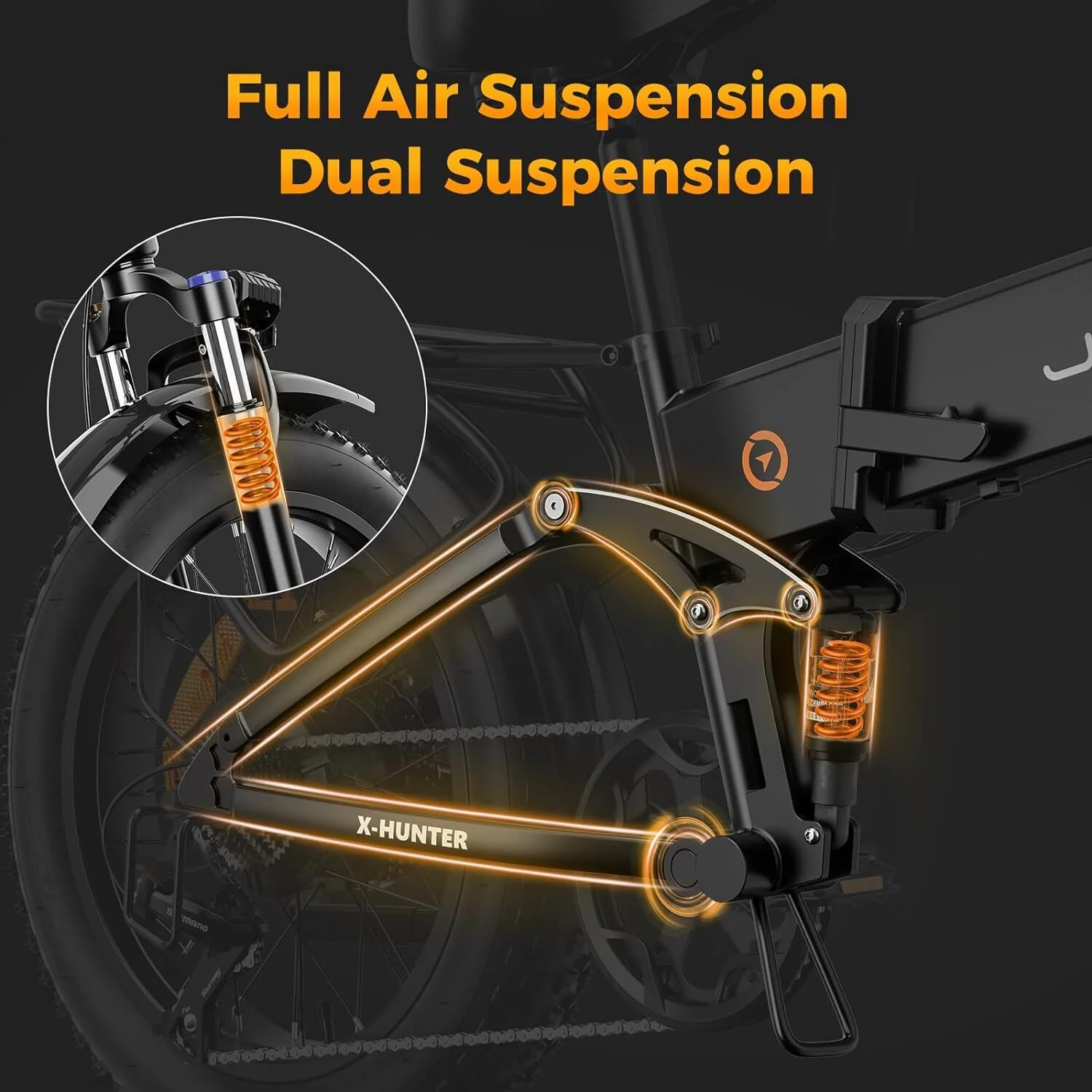 Jasion X-Hunter 20in Folding Fat Tire Electric Bike, 750W