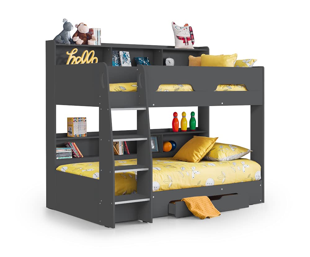 Wooden Bunk Bed with Underbed Storage Drawer