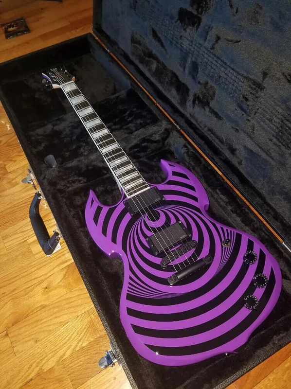 Wylde Audio Purple Barbarian Black Bullseye Electric Guitar Right hand
