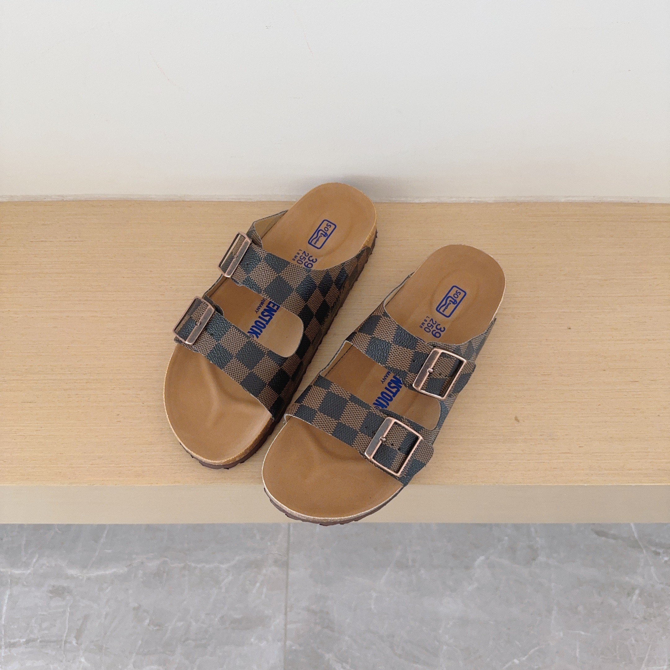 UGG Kids Checkerboard Birken-Style Two-Strap Sandals Adult And Kids