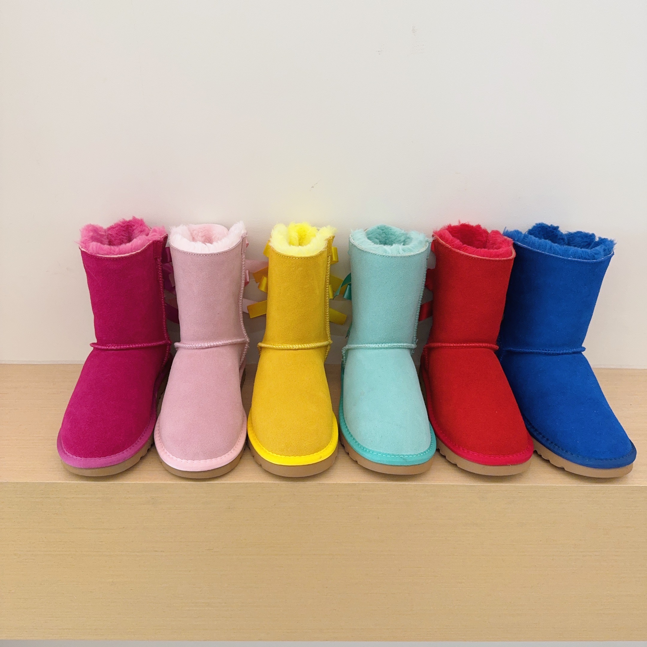 UGG Kids 3280 Double Ribbon Rhinestone Shoes