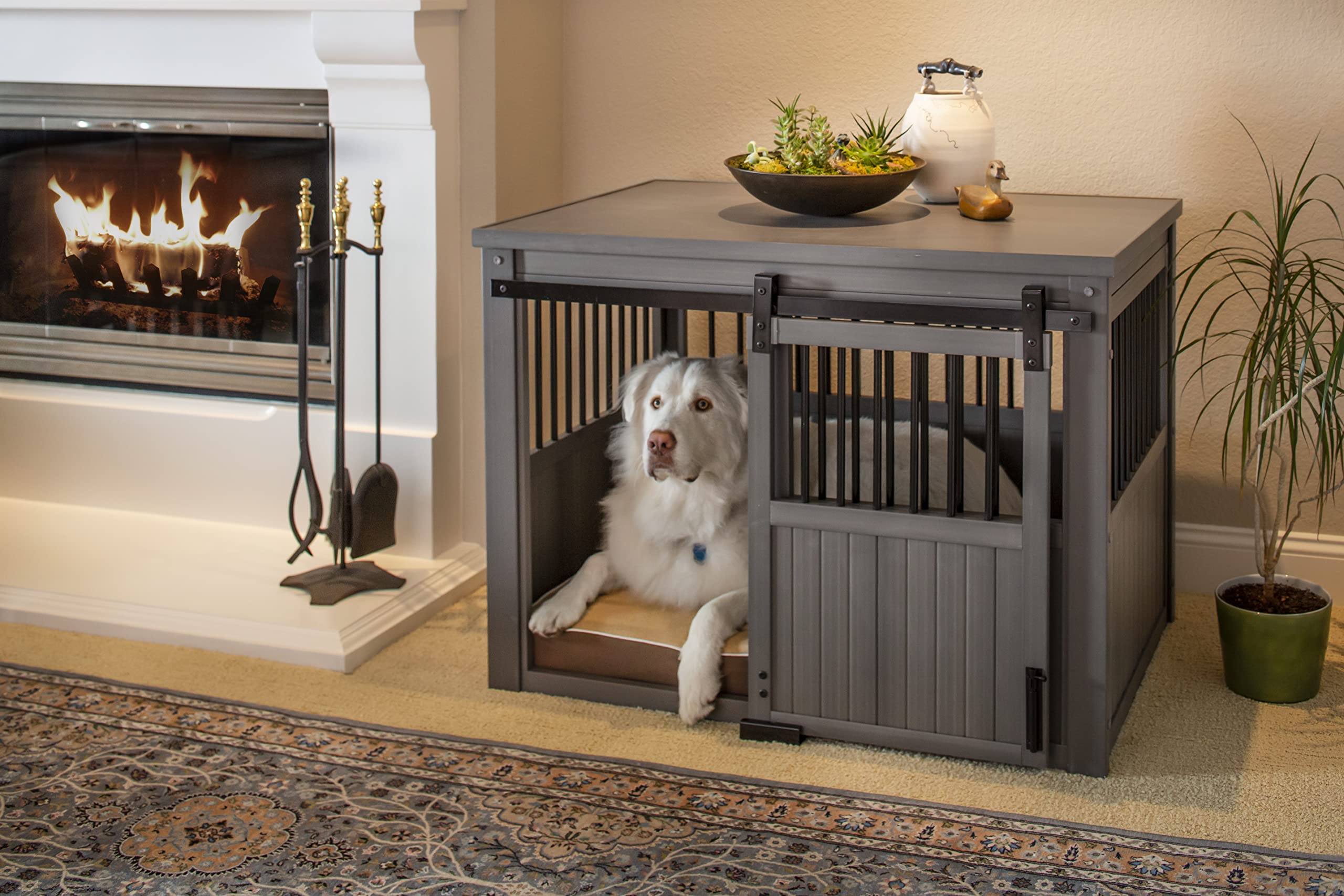 Homestead Sliding Barn Door Furniture Style Dog Crate
