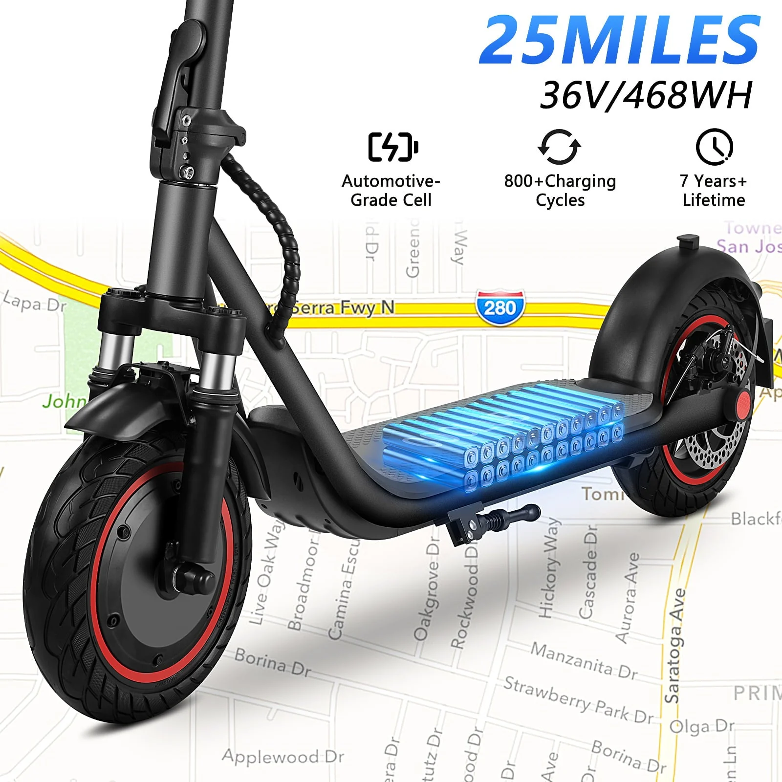 SEGMART 20in Folding Fat Tire Electric Bike, 500W, 36V 13Ah