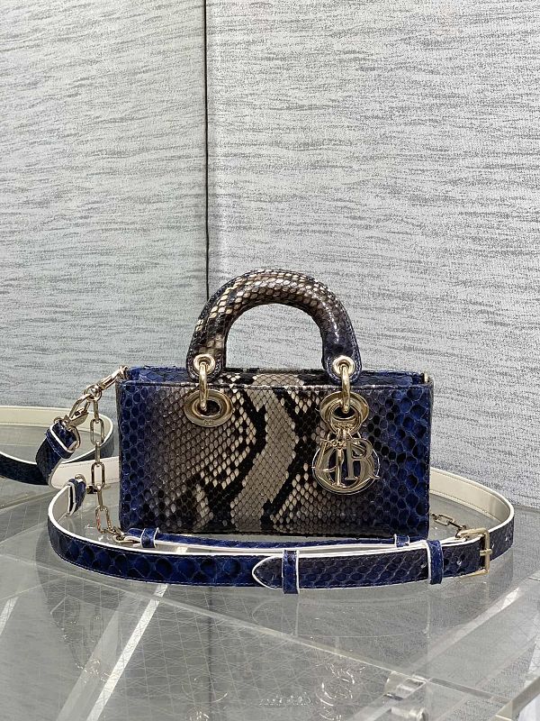 Lady D-Joy Bag Navy Python