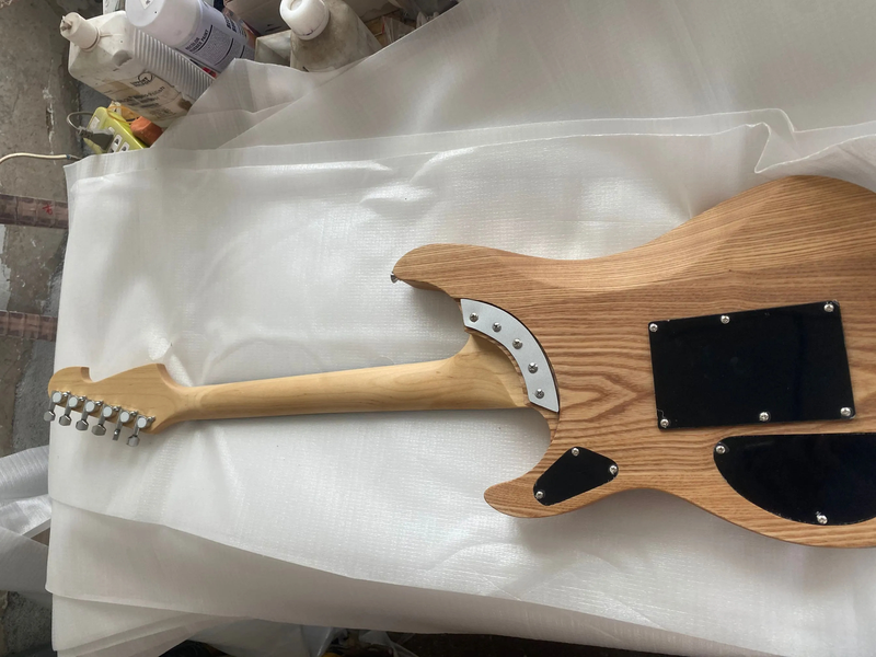 Wash N4 Nuno Bettencourt Natural Electric Guitar Ash Body Abalone Dot Inlay Top