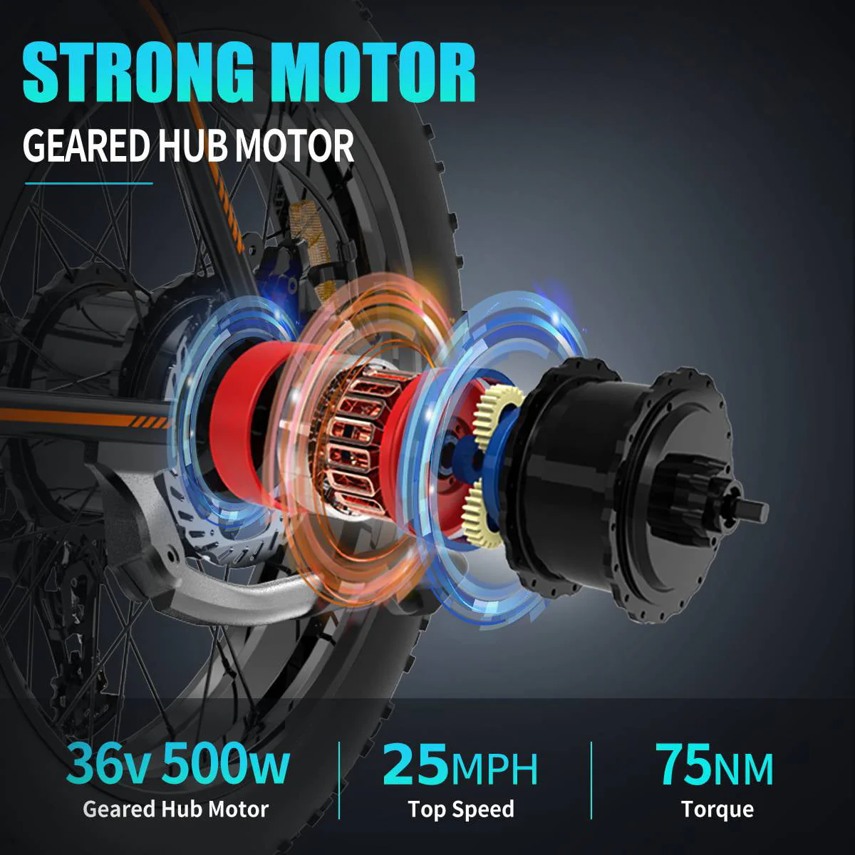 Aostirmotor 20in Folding Fat Tire Electric Bike, 500W, 36V 13Ah