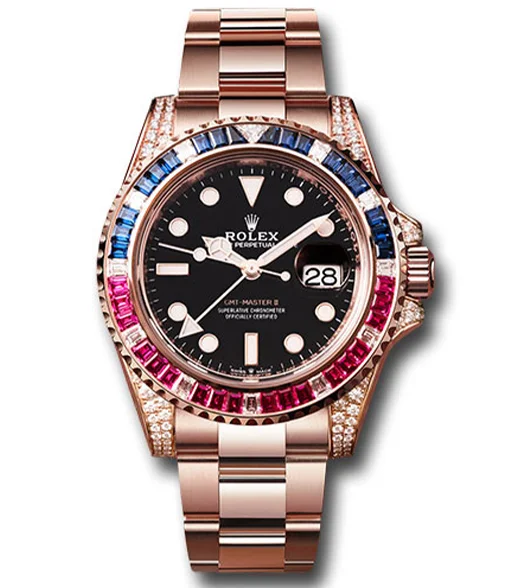 【Super Clone】RGMT Master II 126755SARU 40mm 18kt Steel Automatic Diamond Black Dial