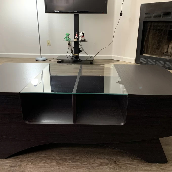 Madilynn Trestle Coffee Table with Storage