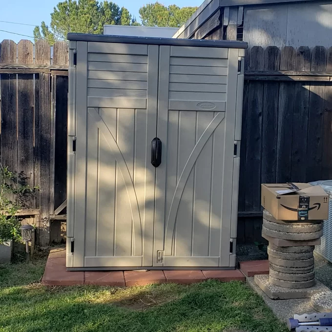 4x3 ft Plastic Vertical Tool Shed