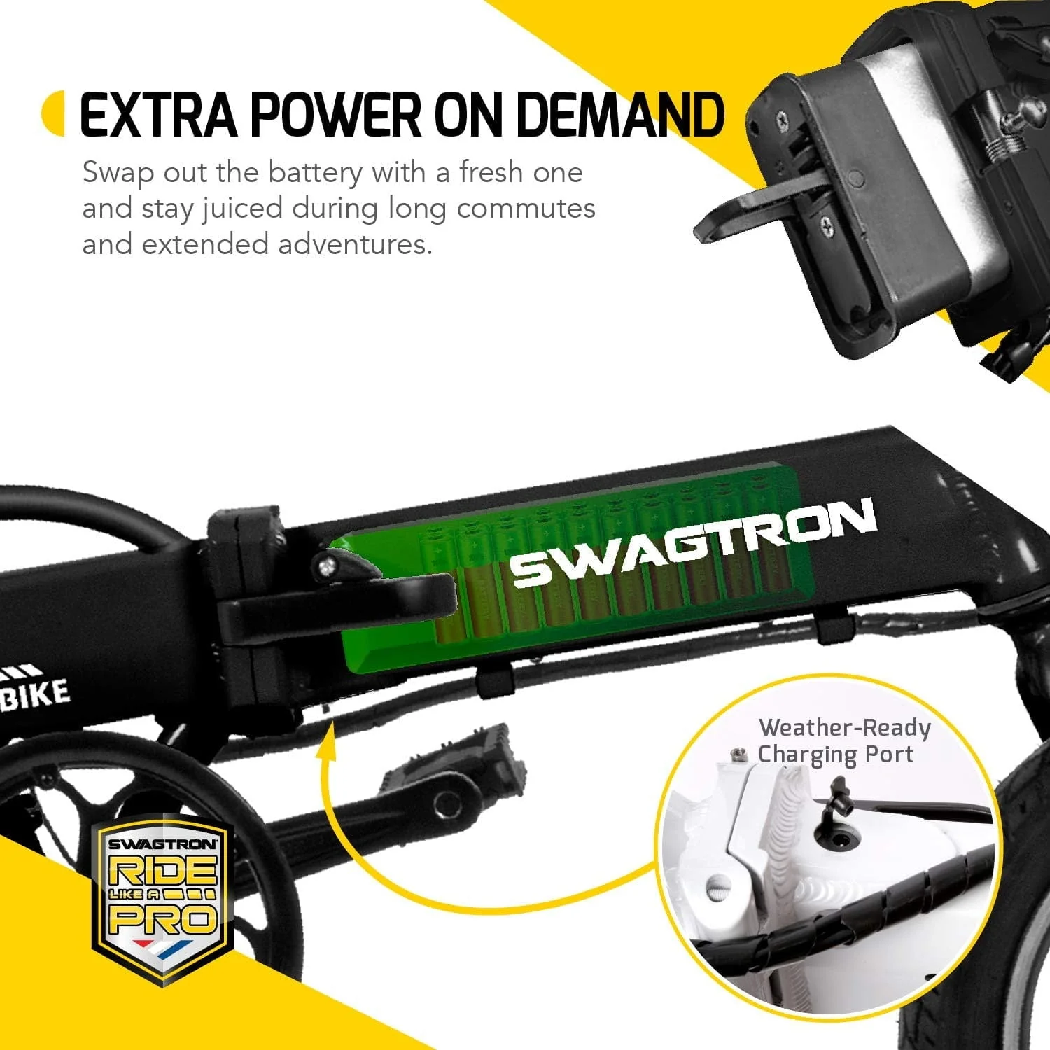 Swagtron Swagcycle EB5 Pro Plus Folding Electric Bike