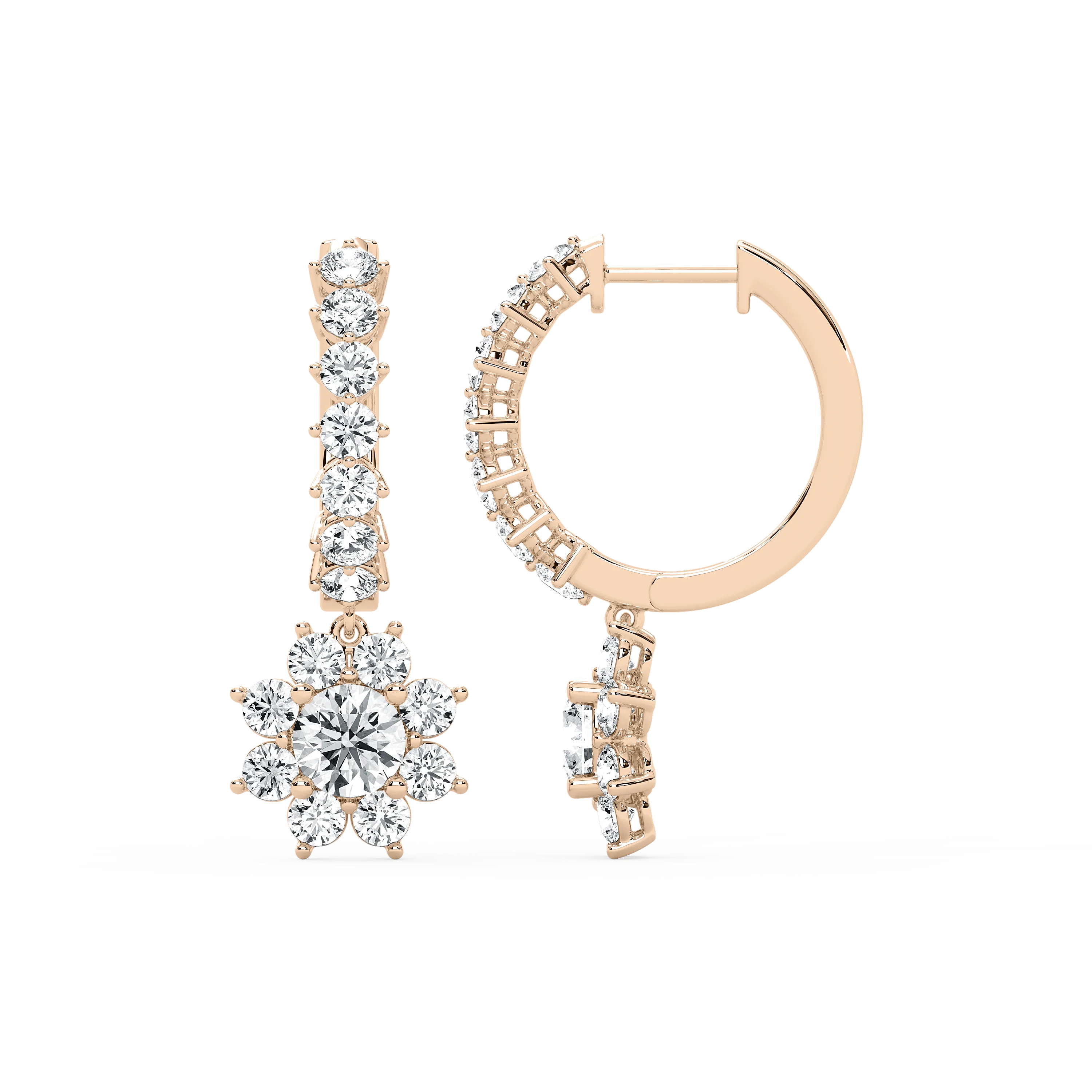 Hoop Earrings with Star Drops
